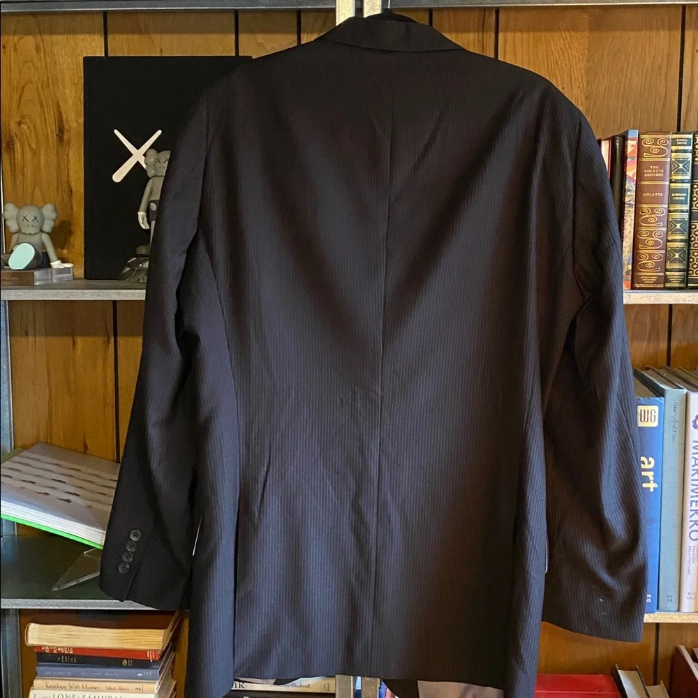 Billy London Modern Slim Fit 3 Button Pinstripe Blazer